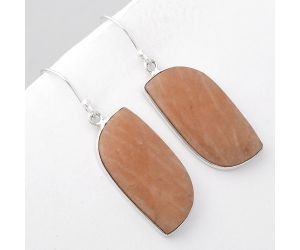 Natural Orange Amazonite Earrings SDE45907 E-1001, 14x29 mm