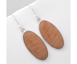 Natural Orange Amazonite Earrings SDE45911 E-1001, 13x26 mm