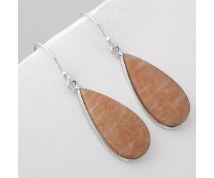 Natural Orange Amazonite Earrings SDE45935 E-1001, 13x26 mm