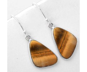 Natural Tiger Bee Earrings SDE46411 E-1001, 12x19 mm