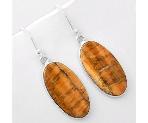 Natural Tiger Bee Earrings SDE46414 E-1001, 12x24 mm
