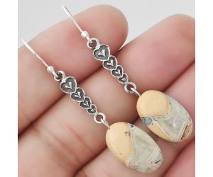 Valentine Gift Heart - Maligano Jasper - Indonesia Earrings SDE47675 E-1065, 11x17 mm