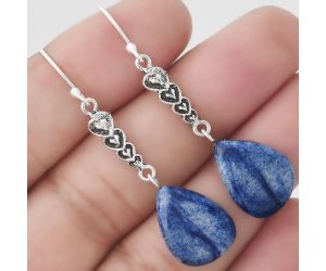 Valentine Gift Heart - Natural Dumortierite Quartz Earrings SDE47691 E-1065, 12x16 mm