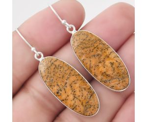 Natural Amethyst Sage Agate - Nevada Earrings SDE50656 E-1001, 13x29 mm