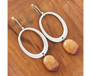 Matte Finish - Natural Red Mookaite Earrings SDE50711 E-1193, 12x16 mm