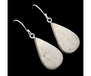 Natural White Scolecite Earrings SDE52019 E-1001, 14x24 mm