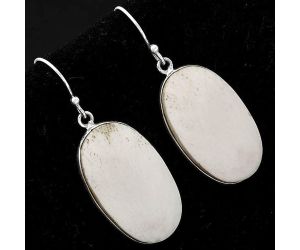 Natural White Scolecite Earrings SDE52087 E-1001, 16x26 mm