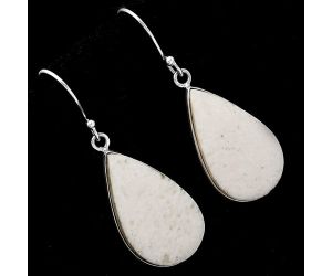 Natural White Scolecite Earrings SDE52091 E-1001, 14x24 mm