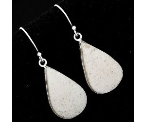 Natural White Scolecite Earrings SDE52097 E-1001, 15x23 mm