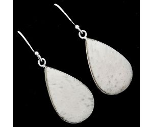 Natural White Scolecite Earrings SDE52101 E-1001, 15x25 mm