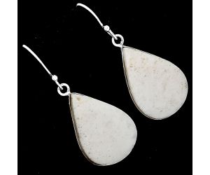 Natural White Scolecite Earrings SDE52102 E-1001, 16x22 mm