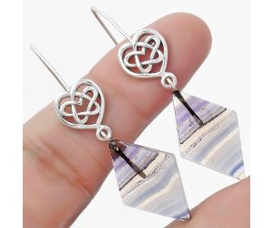 Celtic - Natural Multi Fluorite Earrings SDE57133 E-1213, 15x24 mm