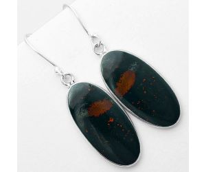 Natural Blood Stone - India Earrings SDE57236 E-1001, 13x26 mm