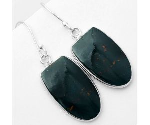 Natural Blood Stone - India Earrings SDE57239 E-1001, 13x22 mm