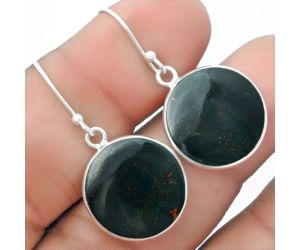 Natural Blood Stone - India Earrings SDE57240 E-1001, 17x17 mm