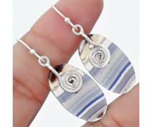 Spiral - Natural Multi Fluorite Earrings SDE57551 E-1137, 14x25 mm