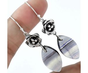 Floral - Natural Multi Fluorite Earrings SDE59637 E-1237, 13x25 mm