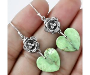 Valentine Gift Floral - Heart Australian Variscite Earrings SDE59643 E-1237, 16x17 mm