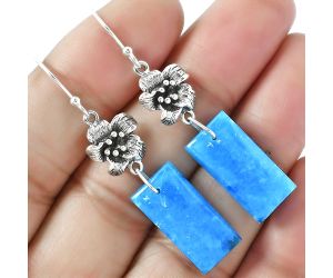 Floral - Natural Smithsonite Earrings SDE59705 E-1237, 10x20 mm