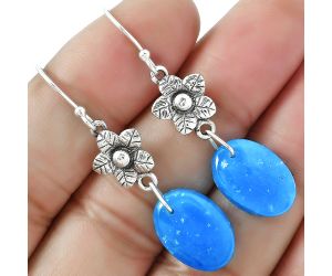 Floral - Natural Smithsonite Earrings SDE59824 E-1237, 11x16 mm