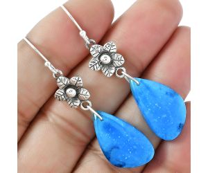 Floral - Natural Smithsonite Earrings SDE59864 E-1237, 13x22 mm