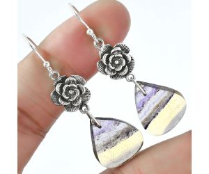 Floral - Natural Multi Fluorite Earrings SDE59889 E-1237, 15x19 mm