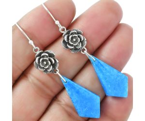 Floral - Natural Smithsonite Earrings SDE59898 E-1237, 12x25 mm