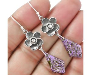 Floral - Purpurite - South Africa Earrings SDE59918 E-1237, 11x22 mm