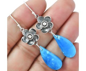 Floral - Natural Smithsonite Earrings SDE59933 E-1237, 10x22 mm