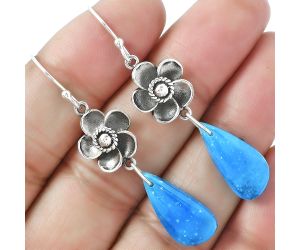 Floral - Natural Smithsonite Earrings SDE59959 E-1237, 9x19 mm