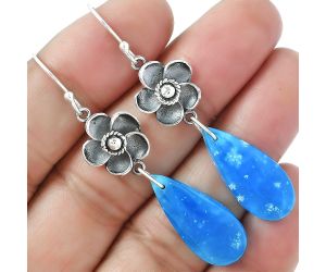 Floral - Natural Smithsonite Earrings SDE59962 E-1237, 11x24 mm