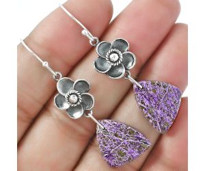 Floral - Purpurite - South Africa Earrings SDE59963 E-1237, 14x18 mm