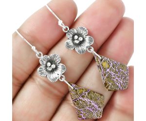 Floral - Purpurite - South Africa Earrings SDE59998 E-1237, 15x23 mm