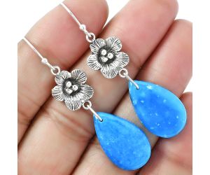 Floral - Natural Smithsonite Earrings SDE60002 E-1237, 13x22 mm