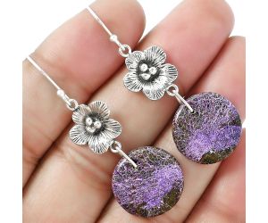 Floral - Purpurite - South Africa Earrings SDE60003 E-1237, 17x17 mm