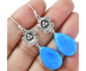 Floral - Natural Smithsonite Earrings SDE60014 E-1237, 14x22 mm