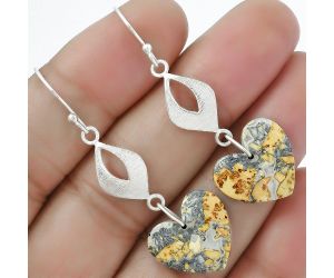 Valentine Gift Heart Maligano Jasper - Indonesia Earrings SDE61278 E-1094, 16x16 mm