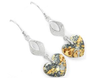 Valentine Gift Heart Maligano Jasper - Indonesia Earrings SDE61278 E-1094, 16x16 mm