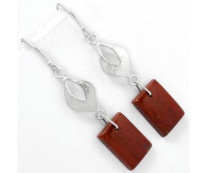 Natural Red Moss Agate Earrings SDE61297 E-1094, 11x16 mm