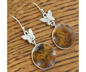 Butterfly - Rare Cady Mountain Agate Earrings SDE61508 E-1080, 19x19 mm