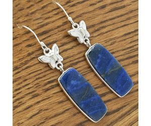 Butterfly - Dumortierite Quartz Earrings SDE61512 E-1080, 11x27 mm