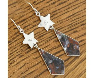 Star - Rare Cady Mountain Agate Earrings SDE61643 E-1094, 15x29 mm
