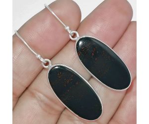 Natural Blood Stone - India Earrings SDE62894 E-1001, 12x27 mm