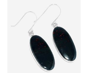 Natural Blood Stone - India Earrings SDE62894 E-1001, 12x27 mm