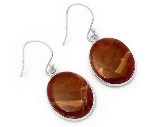 Natural Red Mookaite Earrings SDE62972 E-1001, 15x19 mm