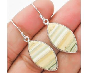 Natural Saturn Chalcedony Earrings SDE63560 E-1001, 13x23 mm