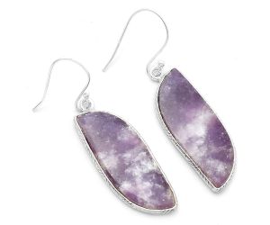 Natural Purple Lepidolite Earrings SDE63651 E-1001, 12x31 mm