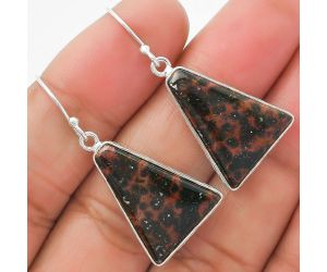 Natural Blood Stone - India Earrings SDE63741 E-1001, 14x21 mm