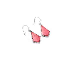 Natural Pink Tulip Quartz Earrings SDE64413 E-1001, 14x24 mm