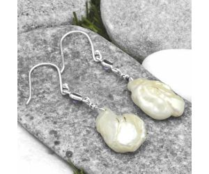 Natural Fresh Water Pearl & Tanzanite Earrings SDE65348 E-1011, 13x21 mm